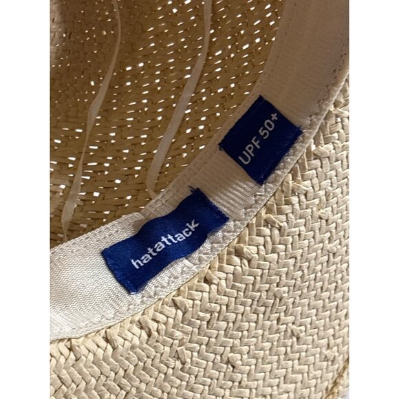 Hat Attack Luxe Vented Packable Hat in Natural One Size Womens Sun Garden Beach - Picture 7 of 12